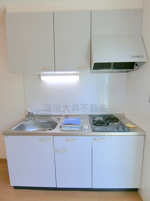 キッチン　2口ガスのシステムキッチン