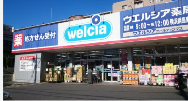 ドラックストア　ウエルシア横浜綱島東店（ドラッグストア）まで458m