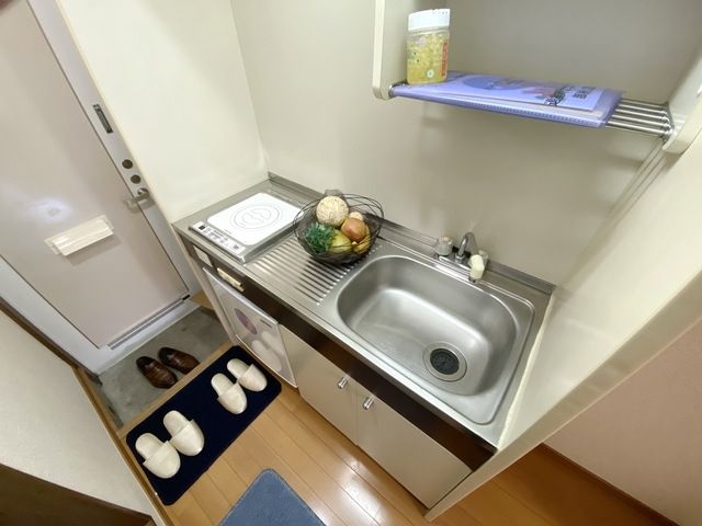 キッチン　★調理スペースもあるＩＨ1口システムキッチン★