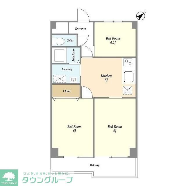 ベリエール弦巻の間取り写真