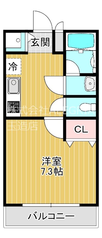 近鉄奈良線 布施駅 徒歩10分 2階建 築22年の間取り写真
