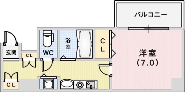スワンズ神戸三宮イーストの間取り写真