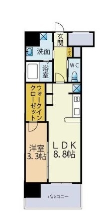 ブレス唐人町駅前の間取り写真