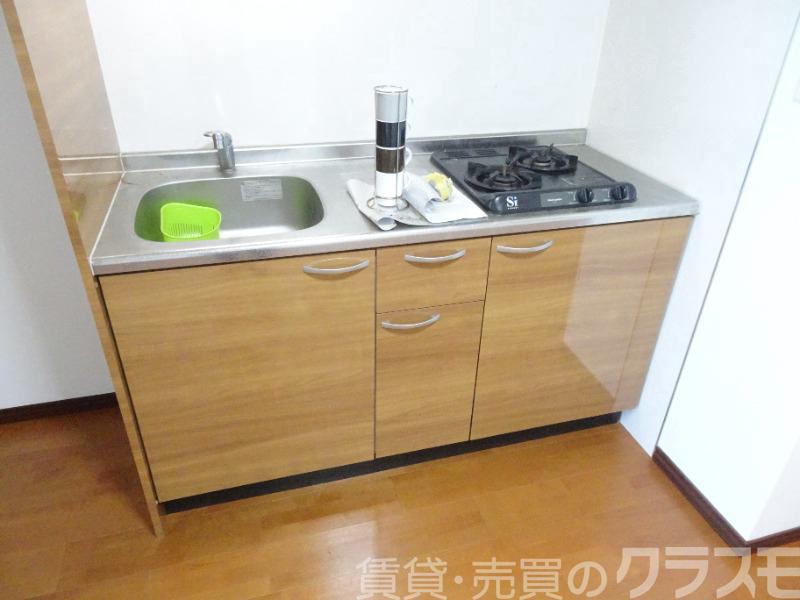 キッチン　２口コンロのシステムキッチン♪