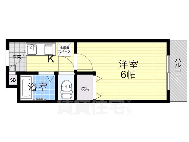 阪急宝塚線 曽根駅 徒歩10分 3階建 築37年の間取り写真