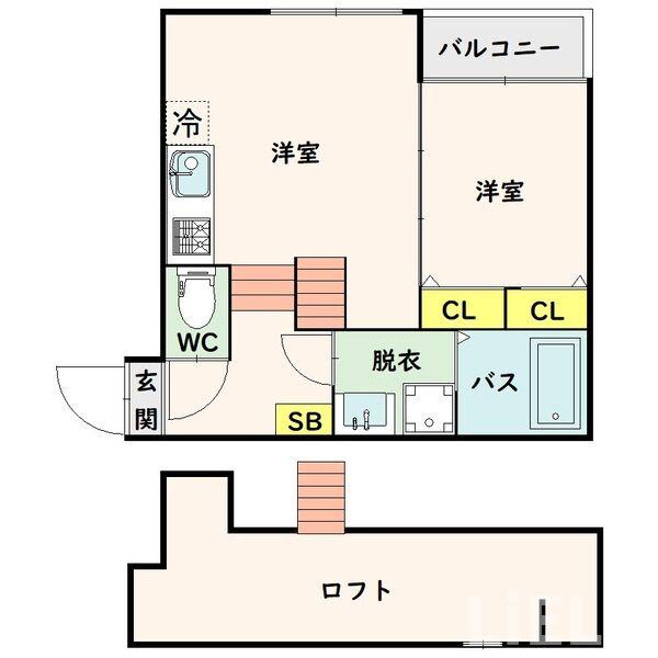 ＪＲ仙石線 宮城野原駅 徒歩9分 2階建 築13年の間取り写真
