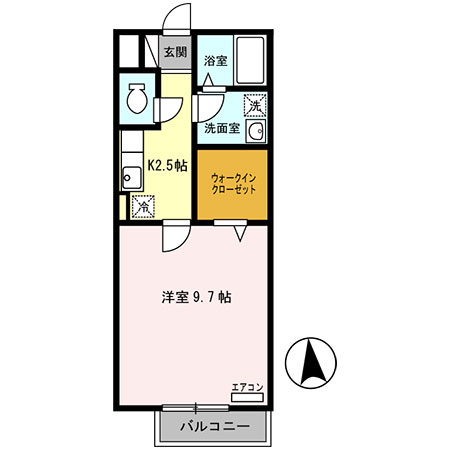 箕面市桜のアパートの間取り