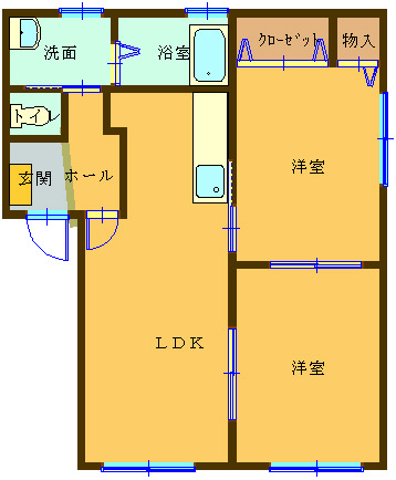 ラフォーレ福居１０1867番地1の間取り