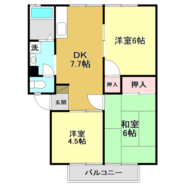 アビタシオン高見Iの間取り