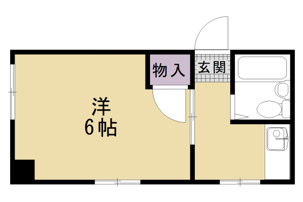 京都市上京区聚楽町のマンションの間取り