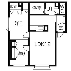 ハレ山鼻Bの間取り