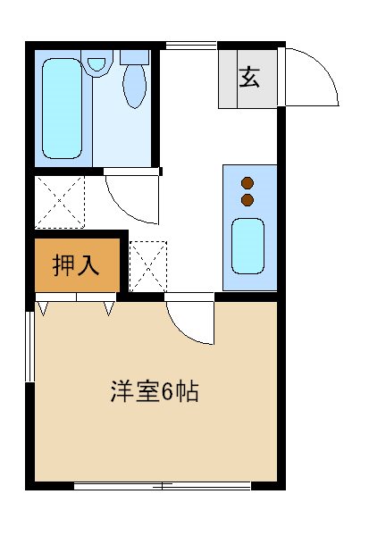 サンヴィレッジ稲毛（マンスリーマンション）の間取り