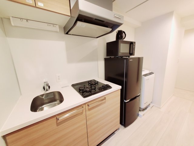 キッチン　★☆家具家電付きマンション☆★家具家電撤去も可能です♪