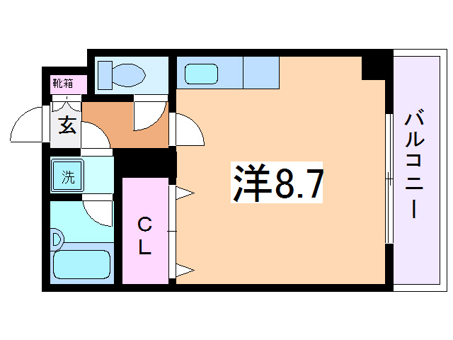 イズミサンリバー川岸の間取り