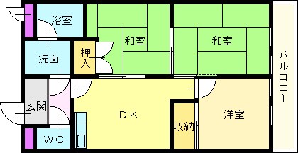 岡田マンションの間取り