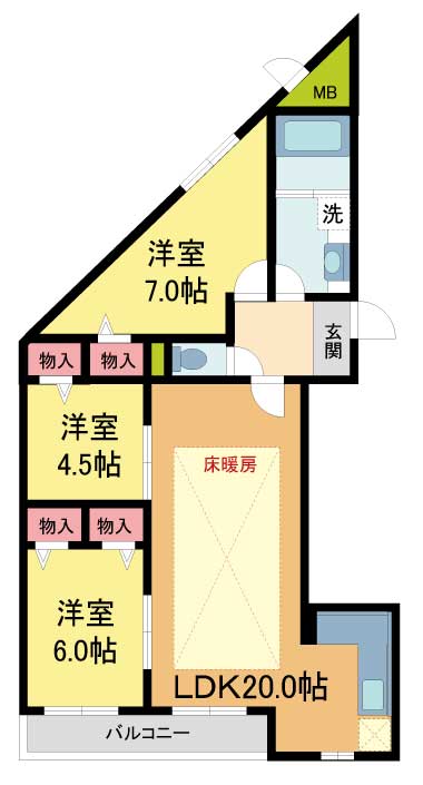 MESSAGE苦楽園三番町の間取り