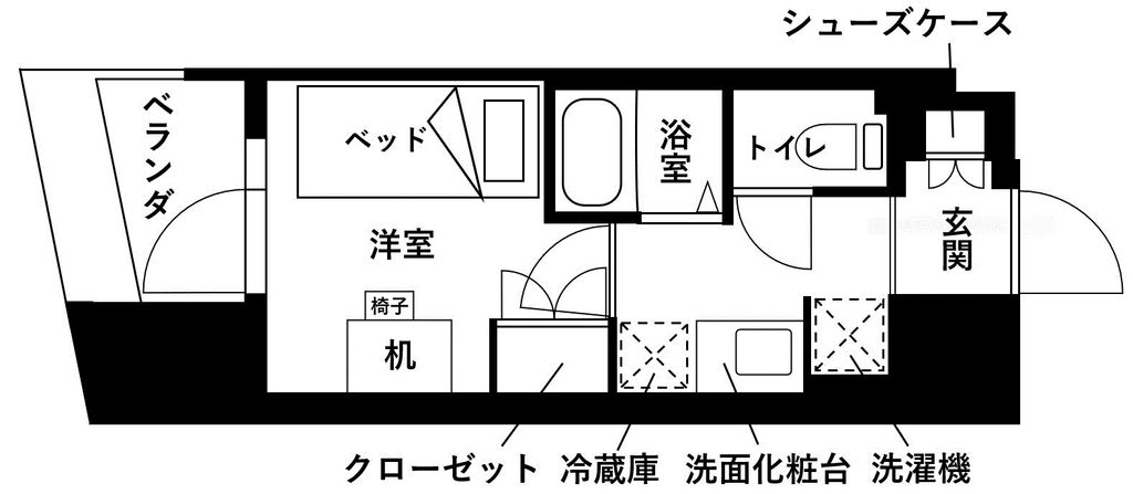 レジディア仙台支倉の間取り