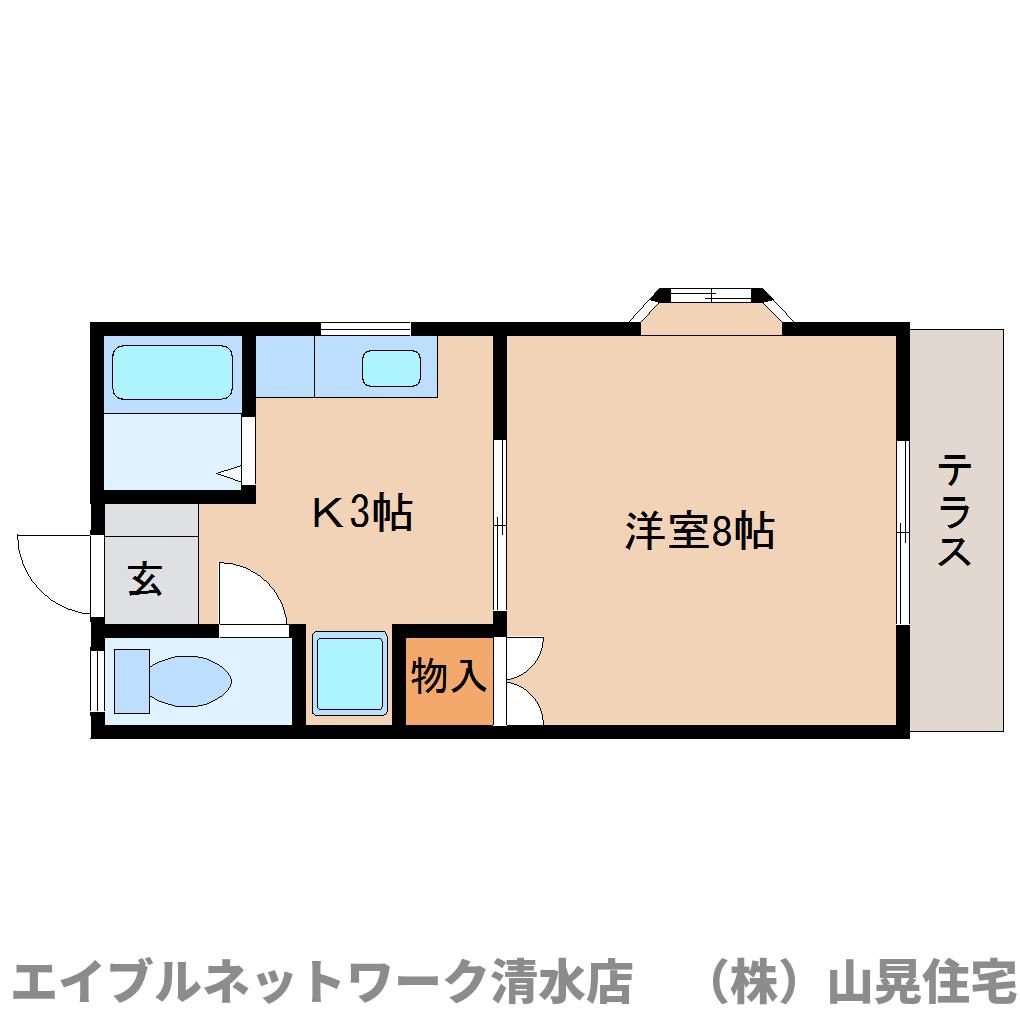 静岡県静岡市清水区折戸５（アパート）の賃貸物件の間取り