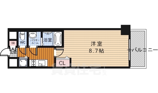 京都市南区東九条河西町のマンションの間取り