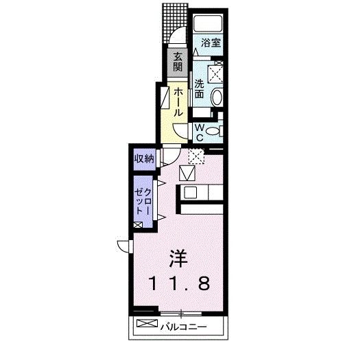 宮城県石巻市水明南２（アパート）の賃貸物件の間取り