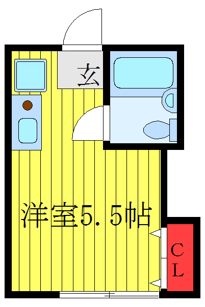 北区西ケ原のアパートの間取り