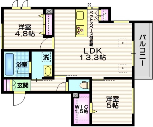 （仮称）東玉川２丁目メゾンの間取り