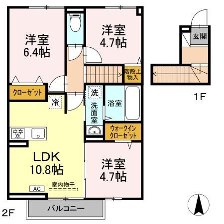 藤沢市村岡東のアパートの間取り