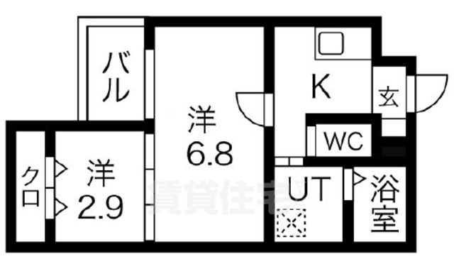 堺市堺区三宝町のマンションの間取り