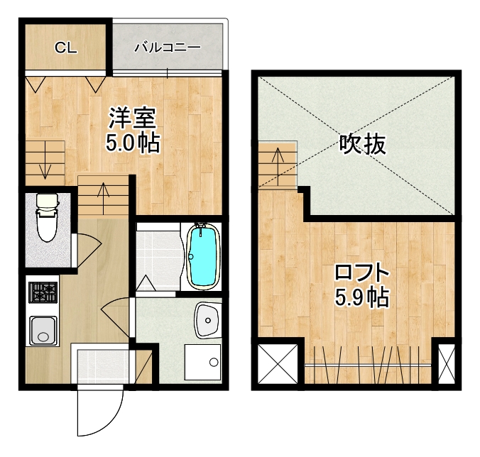 MODERN PALAZZO 福田町Aの間取り