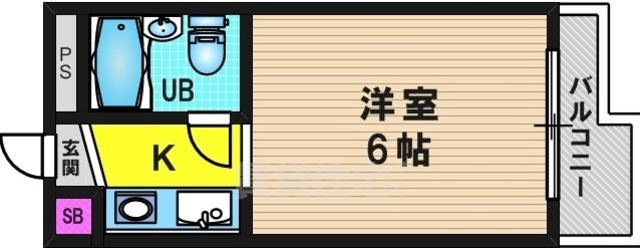 京都市西京区川島玉頭町のマンションの間取り