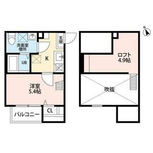 名古屋市中川区横堀町のアパートの間取り