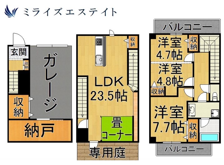 密柑山レジデンスの間取り