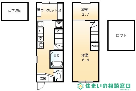 岡崎市本宿町のアパートの間取り