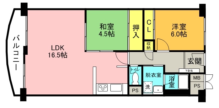 メゾン水無瀬3号棟の間取り