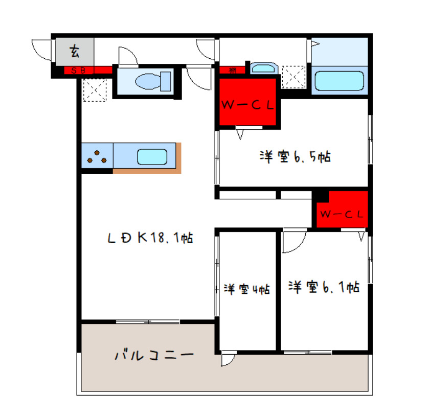 【八尾市恩智北町のアパートの間取り】