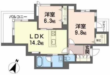 エクセレントガーデンヒルズA棟の間取り