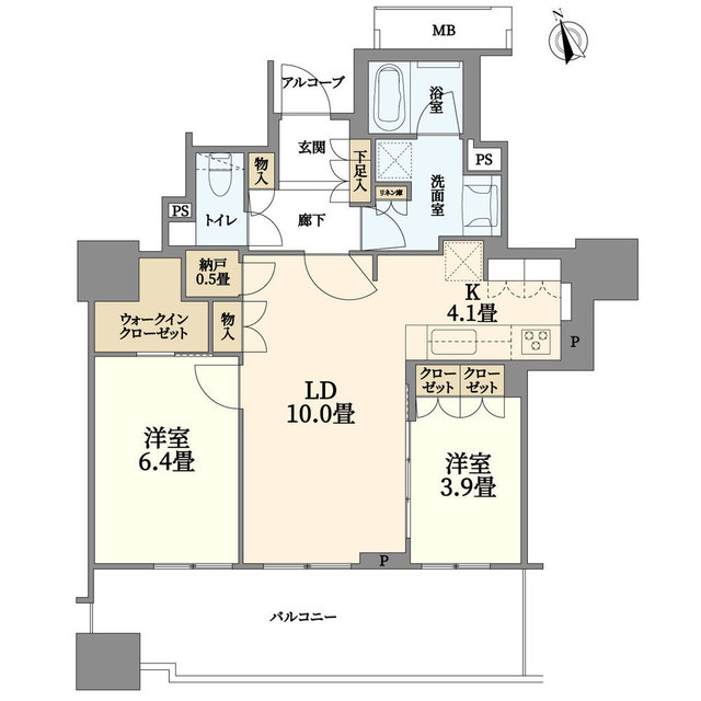 プラウドタワー梅田豊崎の間取り