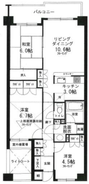 藤和シティホームズ雪谷の間取り