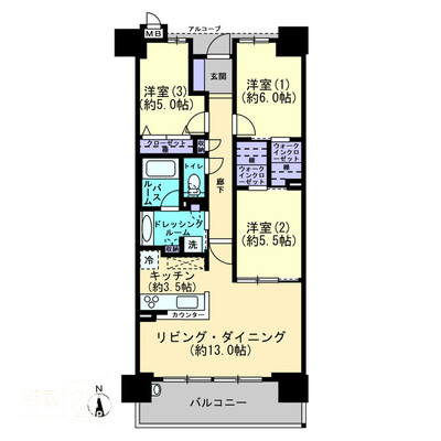 【サーパスシティ土居田グランゲートの間取り】