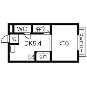 大阪市阿倍野区阿倍野筋のマンションの間取り