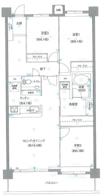 リリファ松戸 A棟の間取り