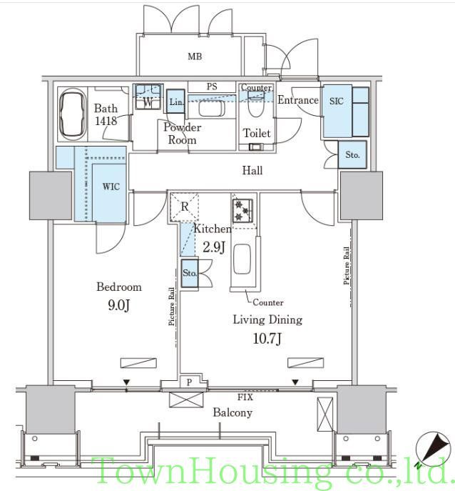 【中央区晴海のマンションの間取り】