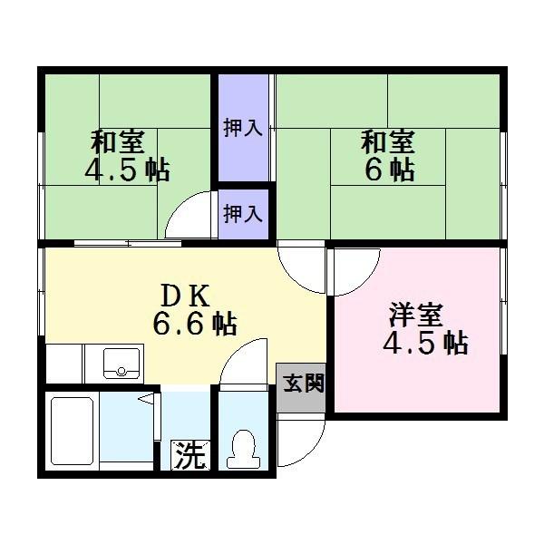 【ハイツ梅田の間取り】