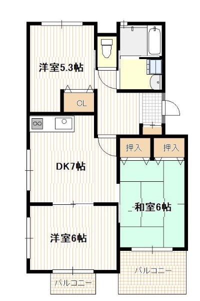 村上マンションの間取り