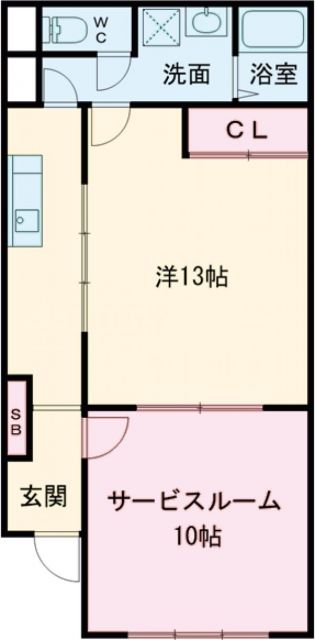 洲本市本町のマンションの間取り