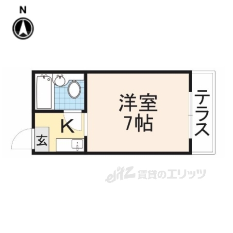 枚方市牧野本町のアパートの間取り