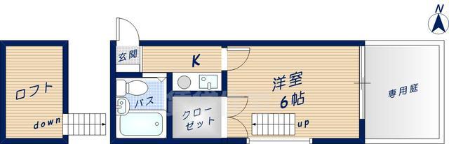 東大阪市若草町のアパートの間取り