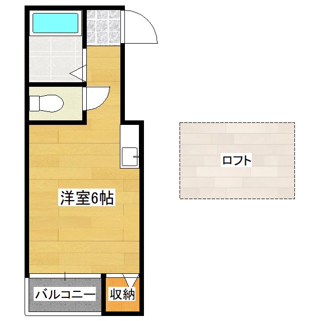 ハイム二日市Aの間取り