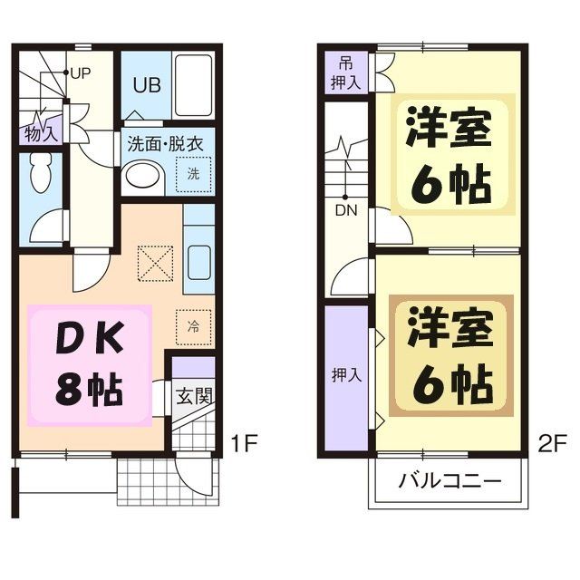 坂東市上出島のアパートの間取り