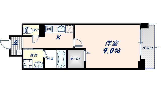 【東大阪市足代のマンションの間取り】